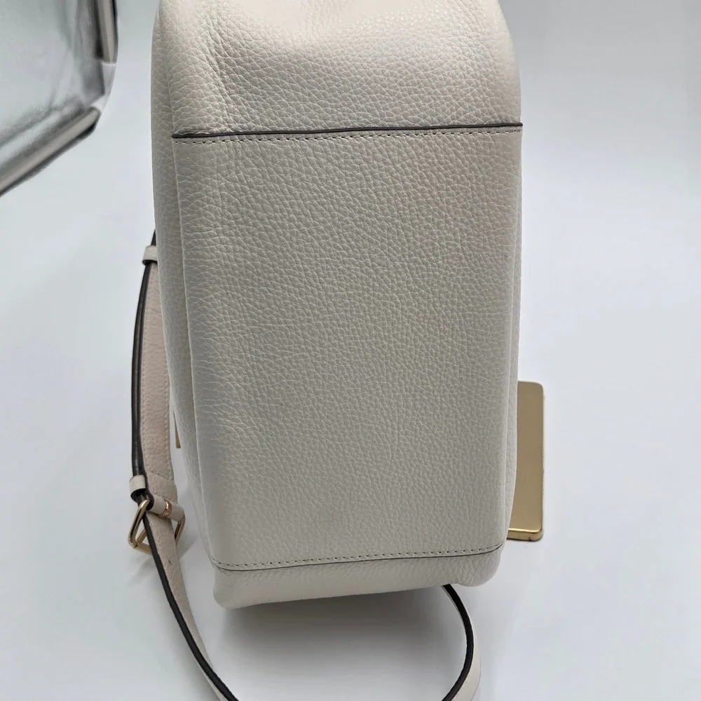Coach Jules Hobo Bag White C9190 Pebbled Leather Shoulder Crossbody Purse